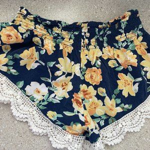 Floral Spring Feminine Short Short